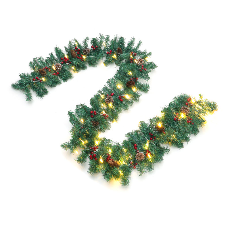270cm Lighted Faux Garland with Lights