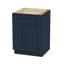 Armoire 24 po bleu marine avec porte à fermeture en douceur, tiroir, unité en bois massif peu encombrante avec tablette réglable pour la cuisine, la salle de bain, la buanderie, le garage (l 24 po x P 24 po x H 34,5 po), meubles-lavabos (non Lavabo)