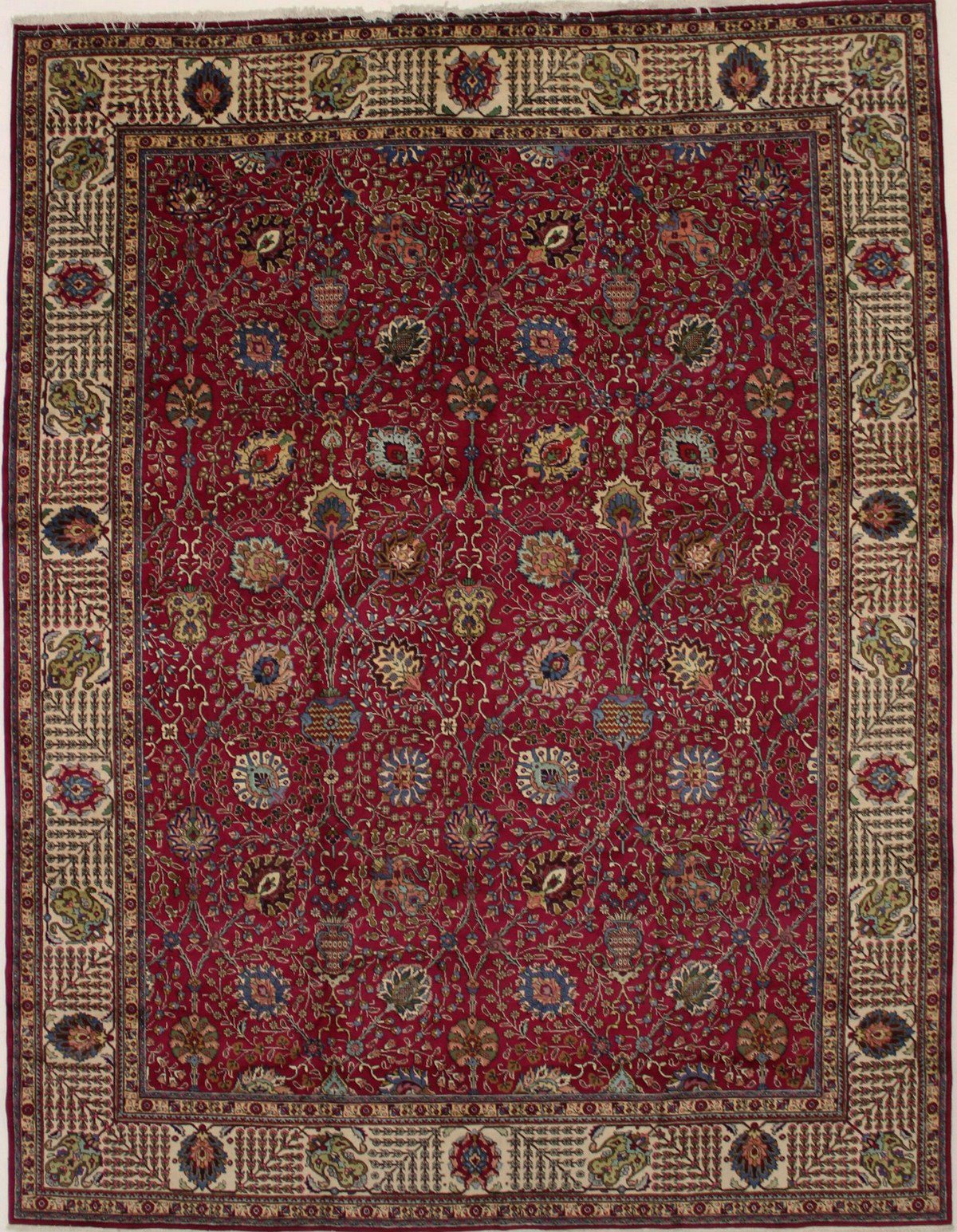 Isabelline Oron One-Of-A-Kind Fuchsia Rose Traditional 11X15 Oriental ...