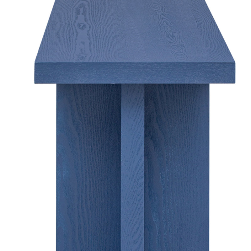 Vintage Consoletable With T-leg Design And 2-tier Structure, Navy Blue