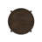 Round Solid Wood End Table, Dark Brown