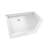 DreamLine SlimLine 36 inch D x 36 inch W x 2 3/4 inch H White Neo-Angle Shower Base with 2 inch Polished Nickel Corner Round Drain-118321740