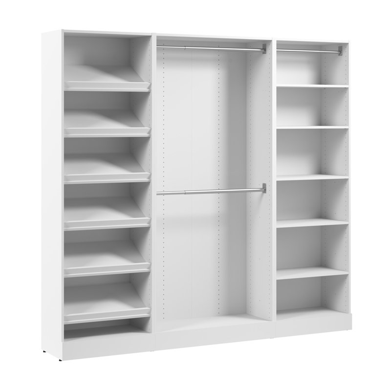 Système d'organisation modulaire avec portes et étagères à chaussures 85W x 16D Bestar Florence