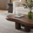 Babajide 48.4inch Cloud Shape Brown four leg Coffee Table, Solid Wood Coffee Table for Livingroom