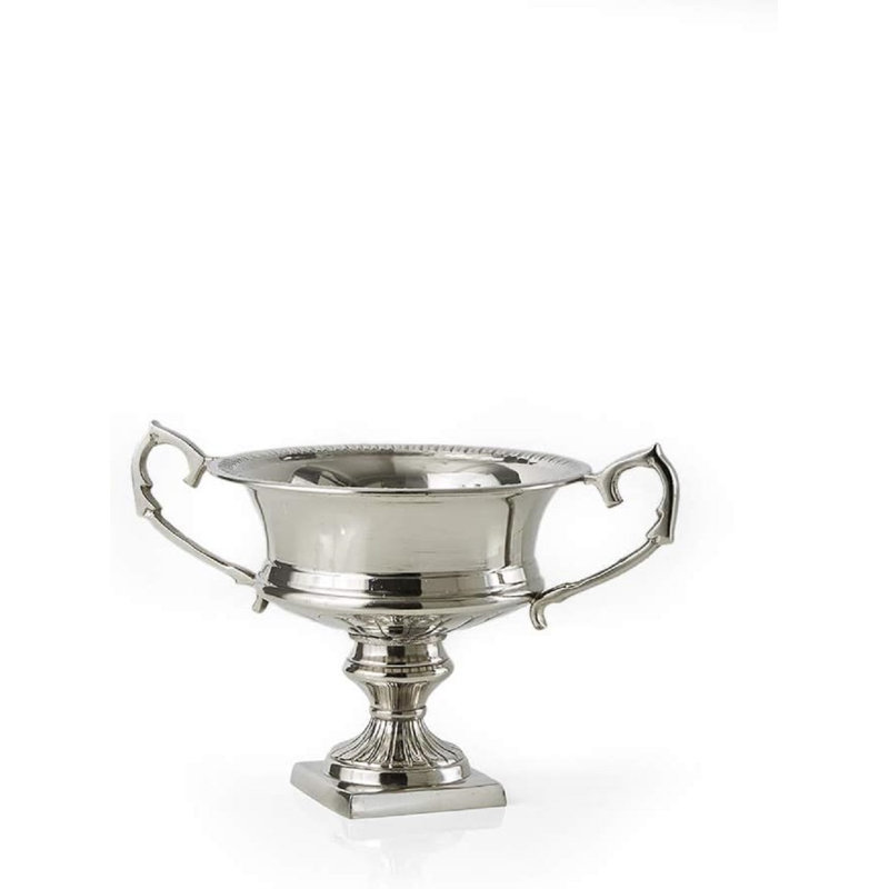 Metal Table Vase, 7.5" H x 12" W x 8" D