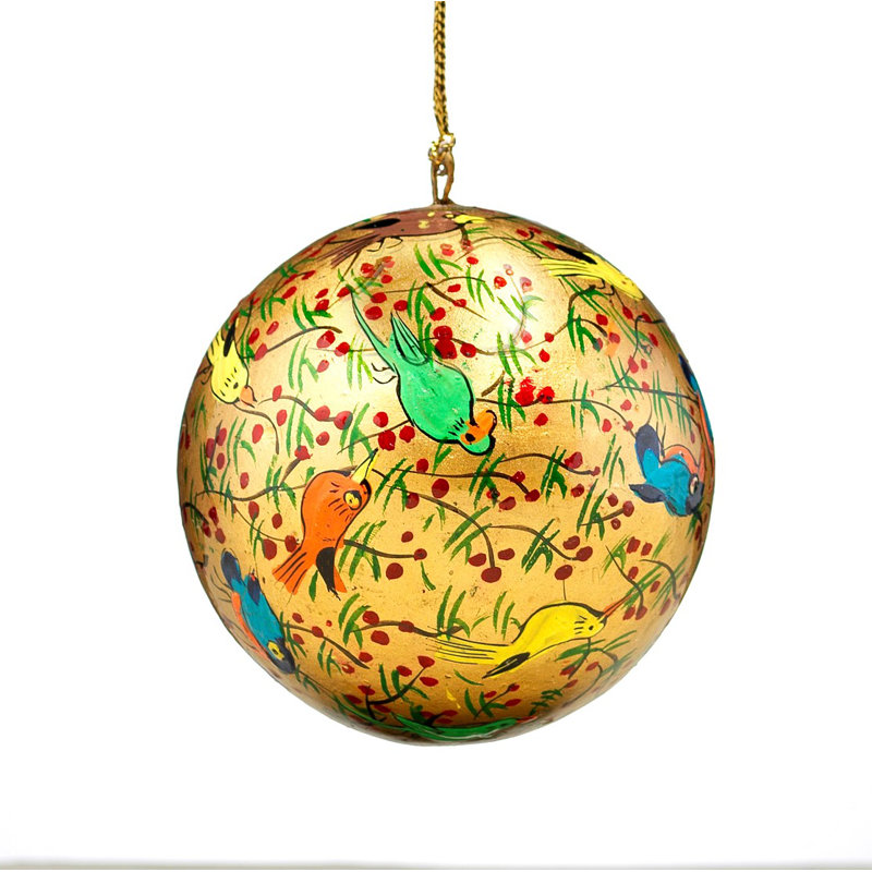 Gold Birds of Paradise Bauble