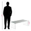 Table basse d'appoint en verre trempé à finition grise Coco, H 15,95 po x l 43,7 po x P 21,8 po