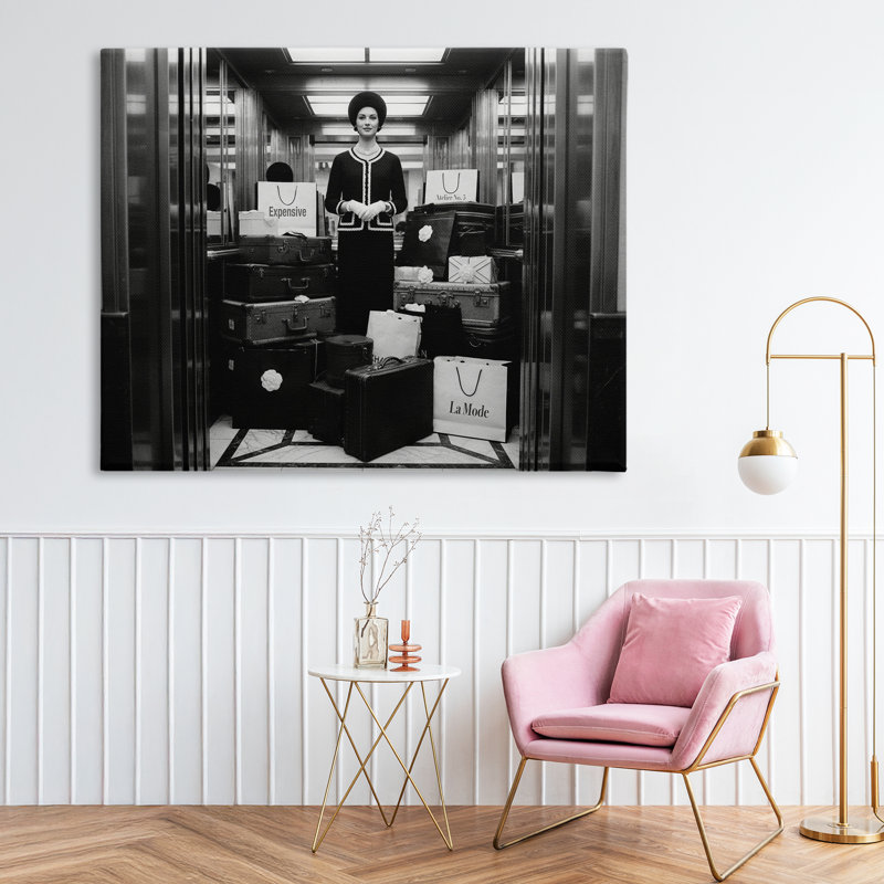 Elevator Chic Shopping Canvas, design by A Barefoot Stylist, 36" H x 48" W