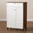 Coolidge 1-Drawer Shoe Storage Cabinet in White and Walnut Finish, 46.7'' H X 30.63'' W X 14.49'' D