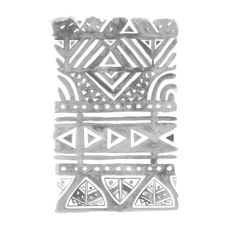 Tribal Neutral - Painting Print, 46cm H x 30cm W, Wrapped Canvas