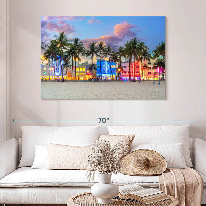 Nicci Ocean Drive Miami Sunset, H 32 po x l 48 po