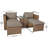 Indoor And Outdoor Modular Loveseat Sofa Set With Table And Ottomans-372554844