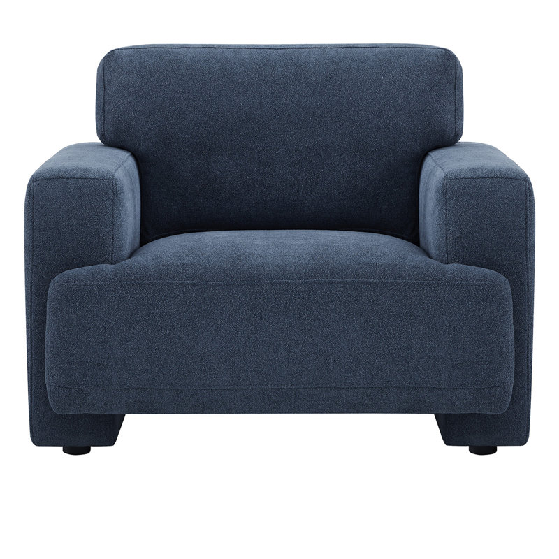 Fauteuil surdimensionné rembourré 42 po Ives, Élite indigo