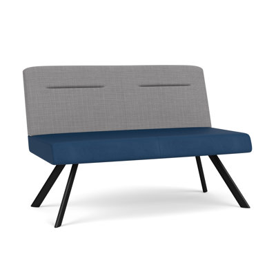 Willow Lounge Reception Armless Loveseat Steel Legs