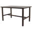 Table de balcon Courtyard Madison 65 po avec trou pour parasol. Structure entièrement en aluminium thermolaqué