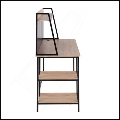 Shelf Contemporary Desk In Wood By Lumisource