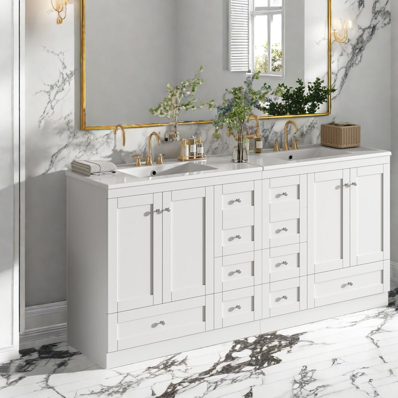 Meuble-lavabo et lavabo en MDF