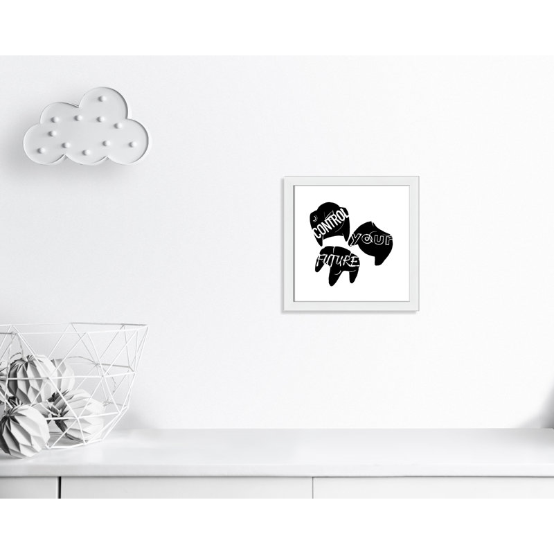 «Control your future», art encadré, H 16 po x l 16 po x P 0,63 po, Cadre blanc