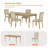 5 Piece Dining Table Set - Includes One Dining Table, 4 Wood Dining Chairs, Farmhouse Dining Set, Oak-2096684298-2096684299