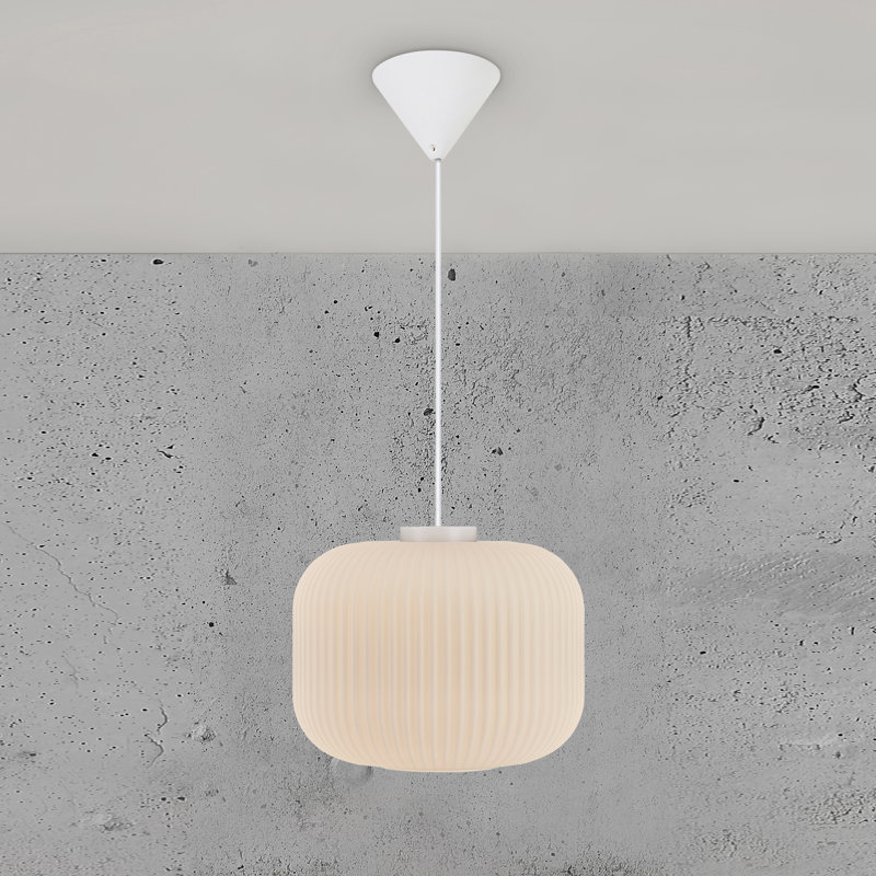 Milford 1 - Light Satin Drum Pendant