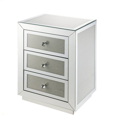 Noralie Mirrored & Faux Dimaonds Accent Table
