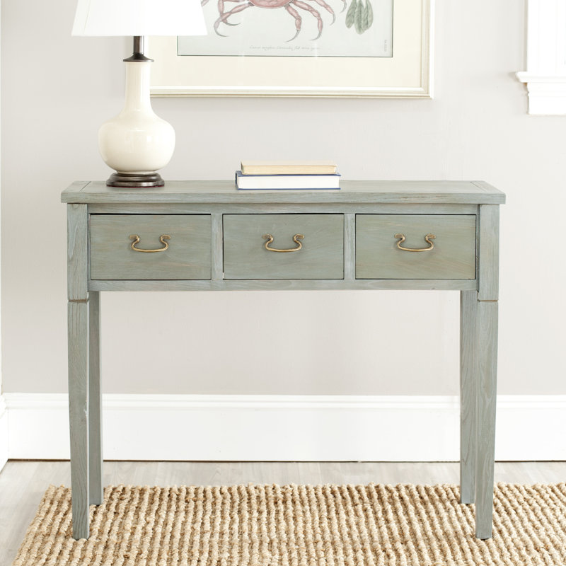 Behrendt 100.01cm Solid Wood Top Console Table, Ash Grey