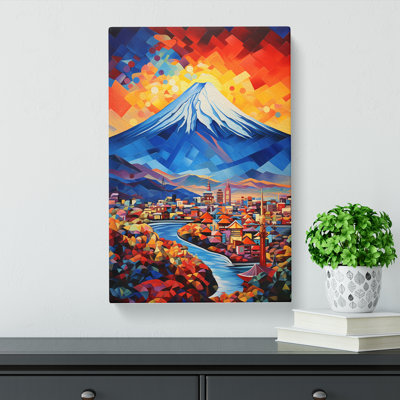 Mount Fuji Cubism No.2 - Wrapped Canvas