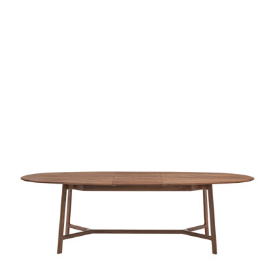 Extendable Oak Oval Solid Wood Dining Table