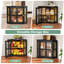 Bamboo Double Layer Storage Cabinet, Countertop Bread Box & Multipurpose Organizer for Kitchen, Pantry-305782944