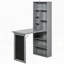 Cabinet de bureau mural pliable avec tableau noir et tablette latérale