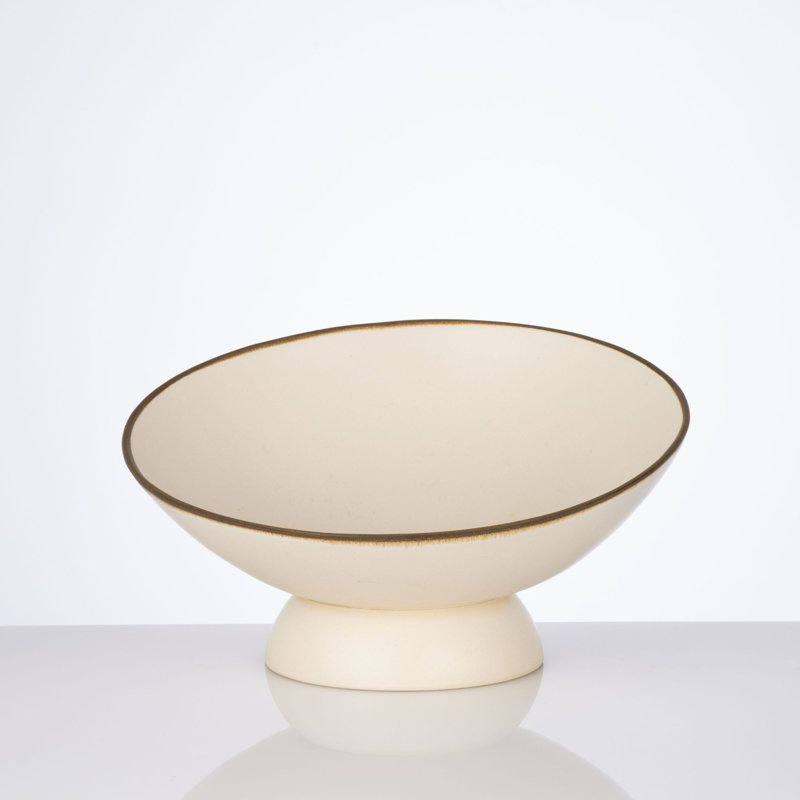 Santorini Handmade Ceramic Bowl, Cream