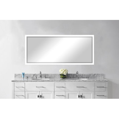 Skyley Solid Wood Rectangle Wall Mirror