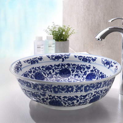 Lavabo de salle de bain vasque circulaire en verre trempé Satui