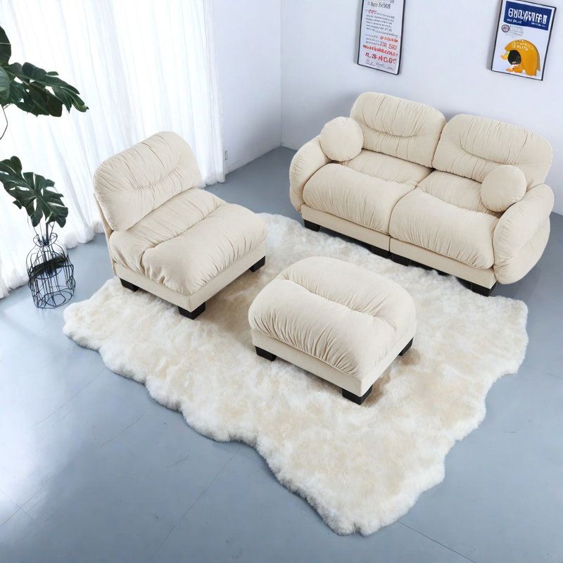 Canapé-lit modulaire en chenille 3 places Compression Cozy