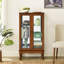 Cabinet Curio avec tablettes réglables et panneau arrière en miroir