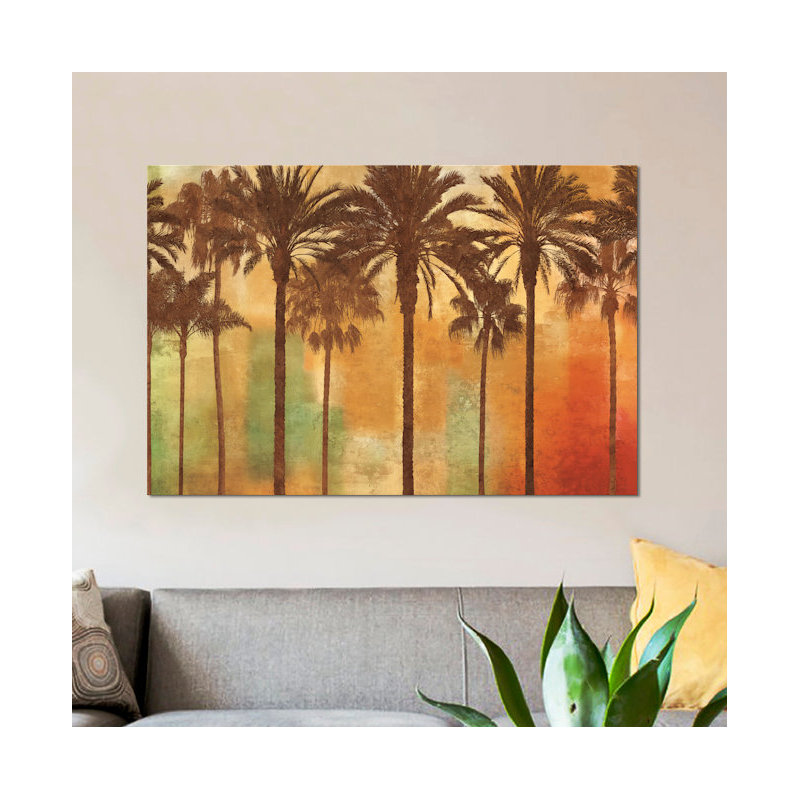 «Palm Paradise», impression sur toile, H 40 po x l 60 po x P 1,5 po, Toile tendue, Pas de tapis