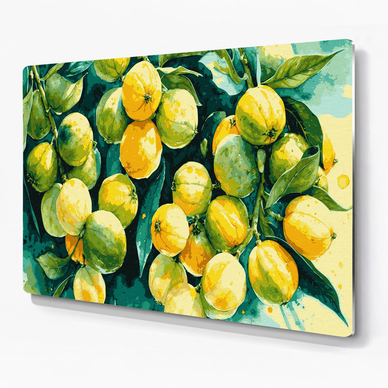 «Fruit Calamansi», art mural en métal brun, H 12 po x l 18 po