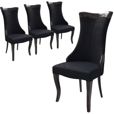 Miramar Upholstered Dining Chair With Rubberwood Legs And High-Back Design Miramar Collection