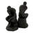 Polystone The Thinker People Decorative Black Bookends Set