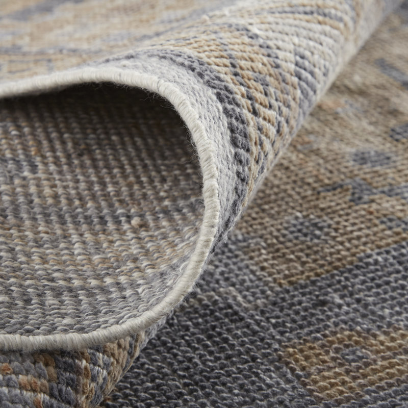 Wendover Oriental Area Rug in Charcoal, Rectangle 8' x 10'