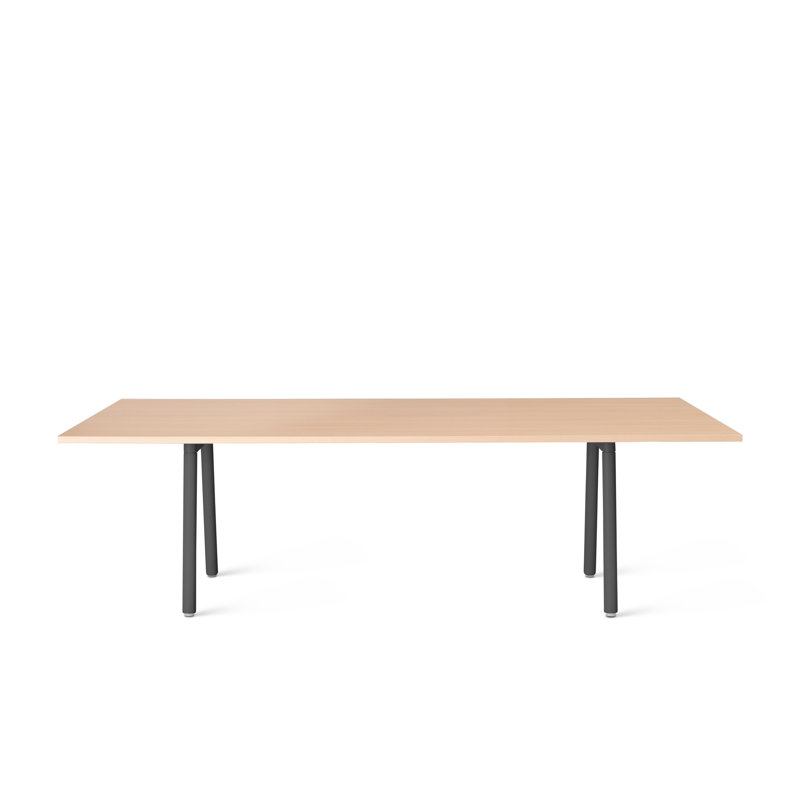 Table de conférence Series A, H 29 po x l 42 po x P 96 po, Gris anthracite / chêne naturel