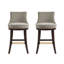 Tabouret de bar en chenille taupe Lucia-113050971-113050972-128764352
