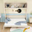 Lit escamotable en bois avec armoires-736559332