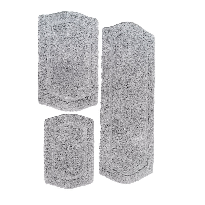 Florac Non-Slip Bath Rug, Silver