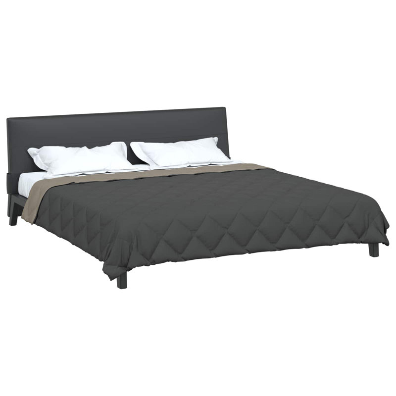  Summer Duvet Light Grey And Anthracite 200 X 155 Cm Microfiber, Double