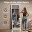 Miroir à DEL pleine longueur avec lumière, miroir de corps entier éclairé avec support, à intensité variable et 3 couleurs d'éclairage Miroir de salle de bain mural-767559889