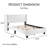 Upholstered Bed Frame with Wingback Tufted Headboard-23695150-23695149