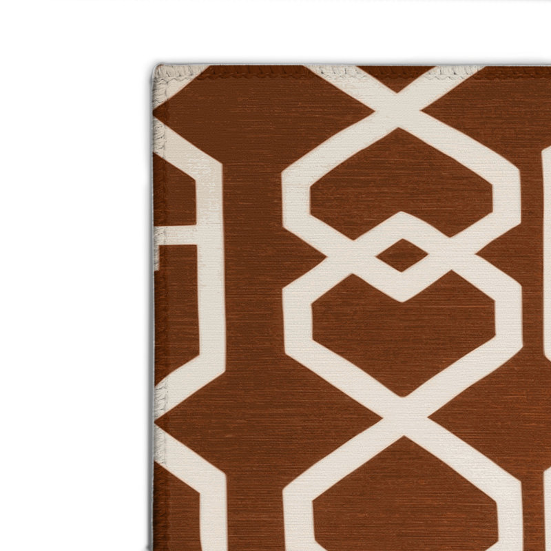 Tapis brun intérieur et extérieur Trellis, Rectangle 4pi x 6 pi