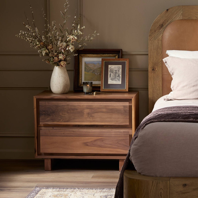 Stafford 2 - Drawer Solid Wood Nightstand
