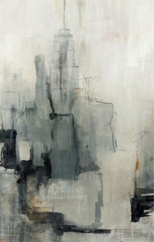 City II Painting by Elle Youngstrom, Glass Coat, 63" H x 40" W